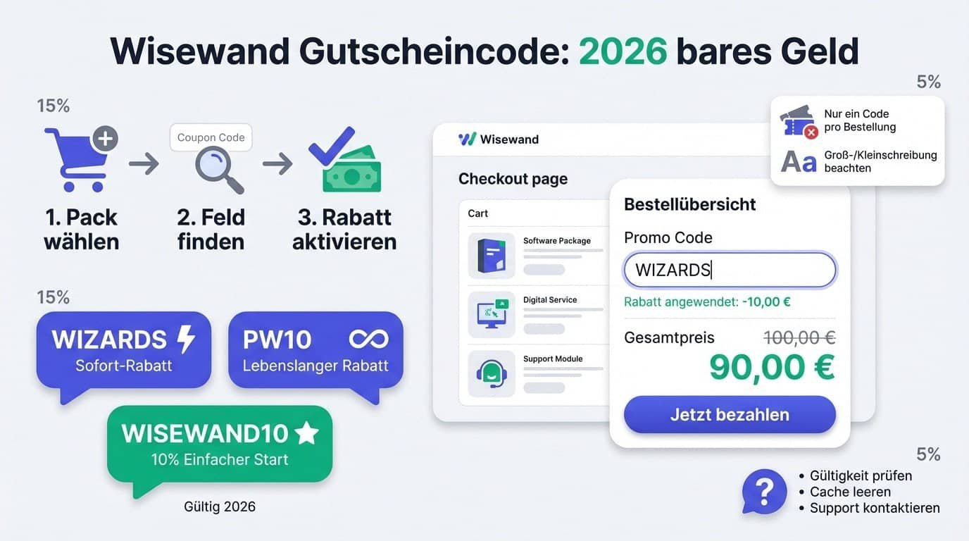 Wisewand Gutscheincode und Rabattaktionen für 2026