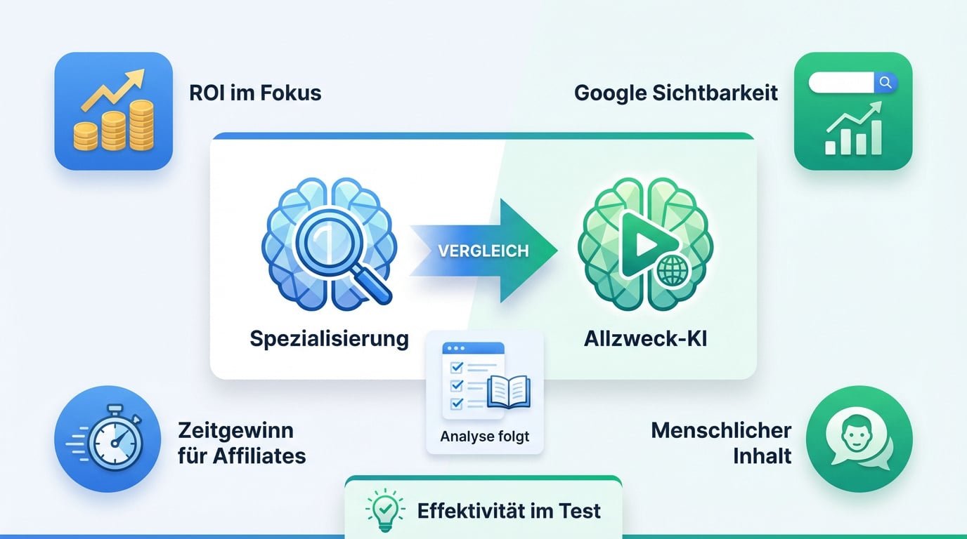Vergleich zwischen spezialisierter SEO-KI und generischer K&uuml;nstlicher Intelligenz