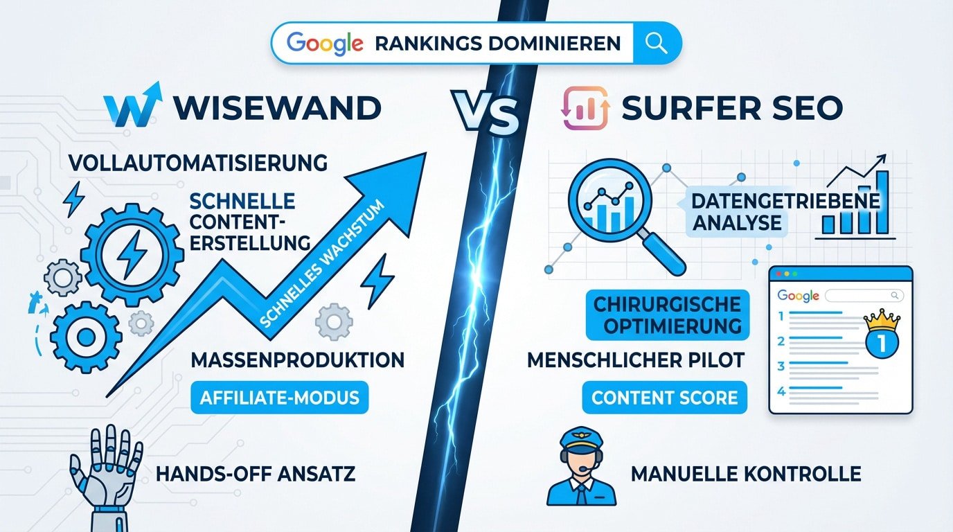 Vergleich zwischen Wisewand und Surfer SEO für die automatisierte Content-Erstellung